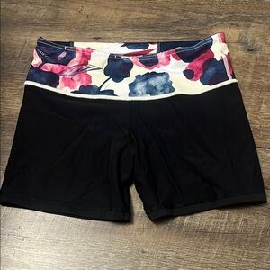 Lululemon shorts with floral waist band